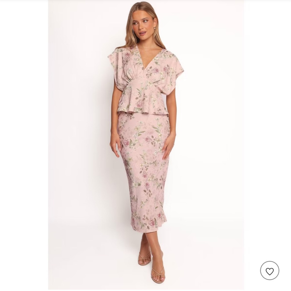 Petal & Pup Blush Floral Skirt Set
